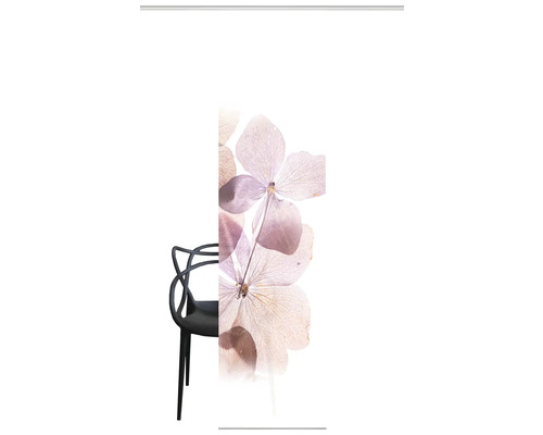 Chaise noire avec motif floral