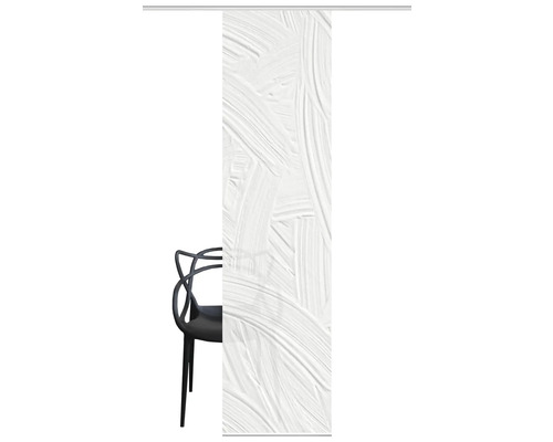 Panneau japonais avec motif de coups de pinceau et chaise noire