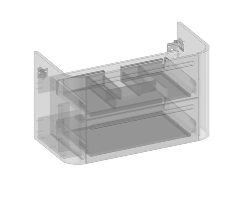 Waschtischunterschrank mit zwei Schubladen