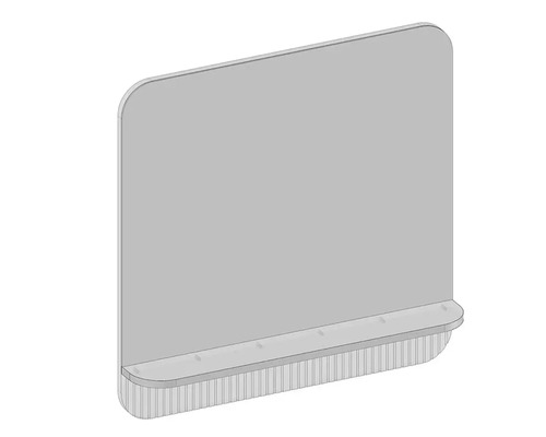 Schallschutzwand mit gerundeten Ecken und integriertem Absorber