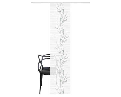 Panneau coulissant à motif végétal à côté d''une chaise