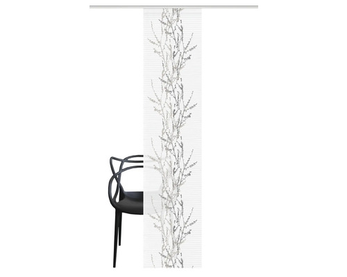 Panneau coulissant avec motif de plantes à côté d''une chaise