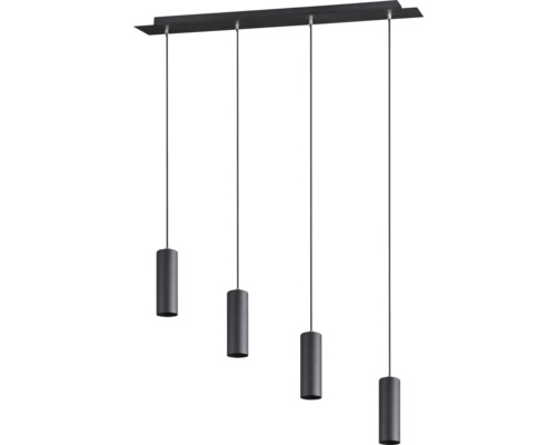 Suspension avec quatre lampes cylindriques