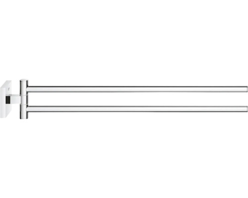 Porte-serviettes double en métal pour montage mural