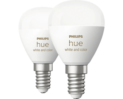 Deux ampoules Philips Hue, culot E14