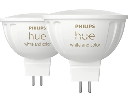 Deux ampoules Philips Hue pour les tons blancs et colorés