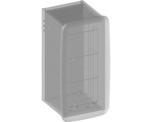 Armoire avec plusieurs étagères de rangement