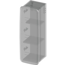 Hängeschrank mit 1 Tür Devo Oval links BxHxT 34x94x33 cm alpine white/natural oak wood/grey