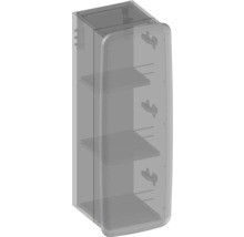 Hängeschrank mit 1 Tür Devo Oval rechts BxHxT 34x94x33 cm alpine white/natural oak wood/black