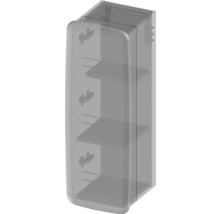 Hängeschrank mit 1 Tür Devo Oval links BxHxT 34x94x33 cm alpine white/natural oak wood/black