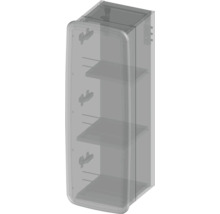Hängeschrank mit 1 Tür Devo Oval links BxHxT 34x94x33 cm light grey/natural oak wood/grey