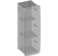 Hängeschrank mit 1 Tür Devo Oval rechts BxHxT 34x94x33 cm diamond grey/natural oak wood/black