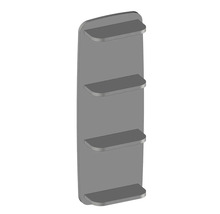 Étagère murale avec quatre tablettes