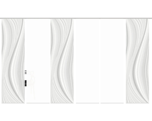 Schiebegardine mit Wellenmuster zur Fensterdekoration