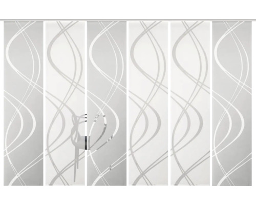 Schiebegardine mit Wellenmuster für Fensterdekoration