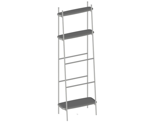 Étagère avec trois tablettes et porte-serviettes