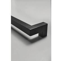 Schwarzer, eckiger Handtuchhalter für das Badezimmer