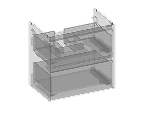 Meuble sous-lavabo avec deux tiroirs