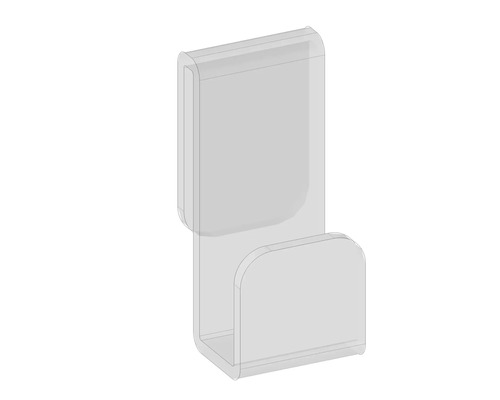 Crochet adhésif transparent unique