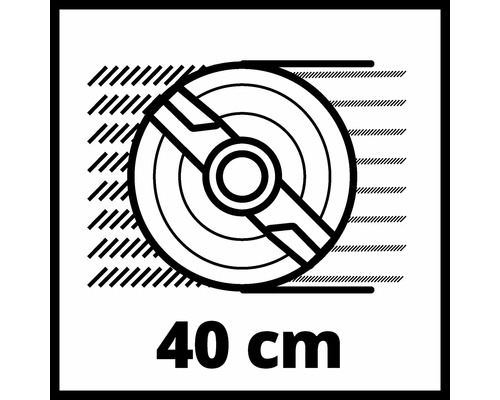 Symbole pour largeur de coupe de 40 centimètres