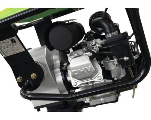 Vue détaillée du moteur d''un générateur électrique.