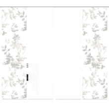 Porte coulissante avec motif de feuilles pour le salon