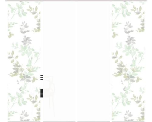 Schiebegardine mit Blättermuster