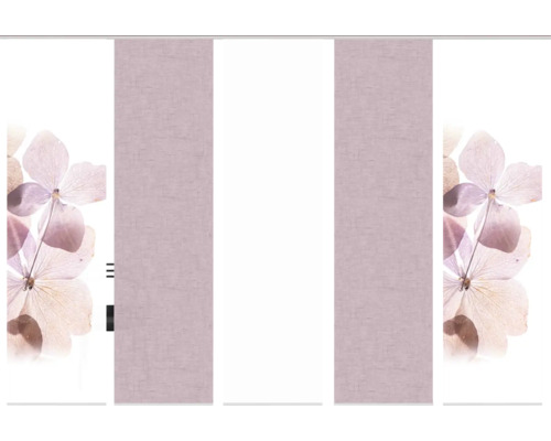 Panneau coulissant avec motif floral