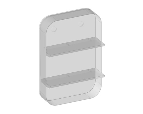 Étagère murale avec deux tablettes pour le rangement