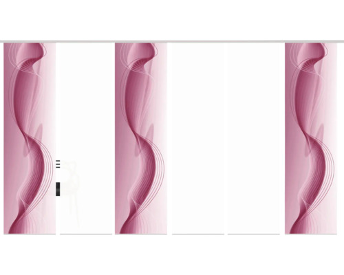 Rollup-Display mit abstraktem Wellenmuster