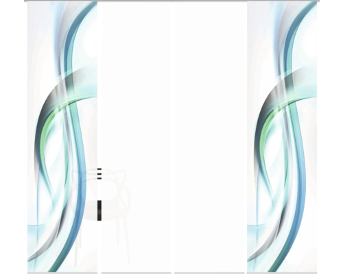 Schiebegardine mit abstraktem Muster