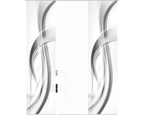 Schiebetür mit abstraktem Wellenmuster