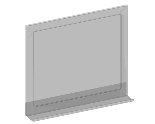 Pare-vent transparent en verre avec cadre en métal