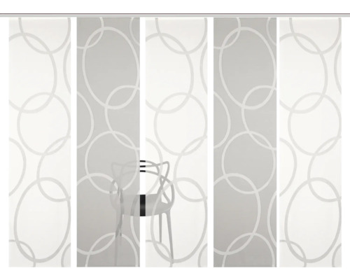 Schiebegardine mit Kreis-Muster für Fensterdekoration