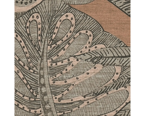 Vue détaillée d''un papier peint textile avec motif de feuilles