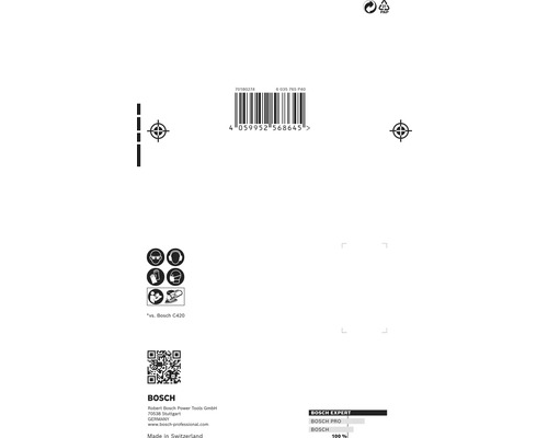 Emballage du produit avec code-barres et consignes de sécurité