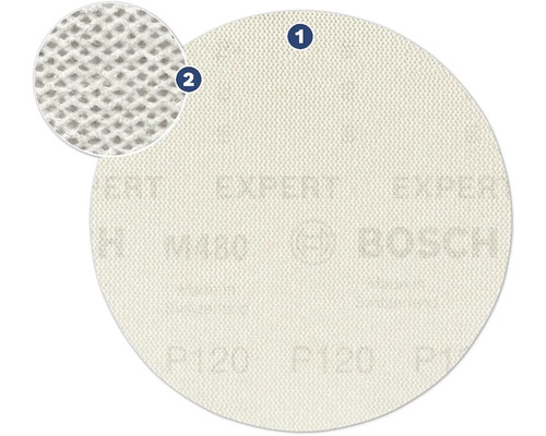 Disque abrasif grain P120 et structure en maille