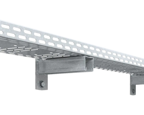 Kabelrinne aus Metall mit Halterungen