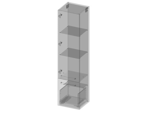 Armoire haute avec étagères et un tiroir
