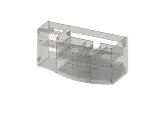 Meuble sous-lavabo avec tiroirs et compartiments de rangement