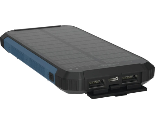 Akkuladegerät mit Solarpanel und USB-Anschlüssen