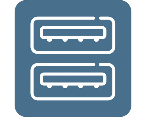 Symbol für doppelte USB-Anschlüsse