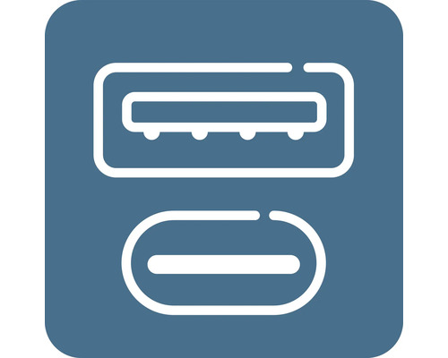 USB-Typ-A- und USB-Typ-C-Symbol