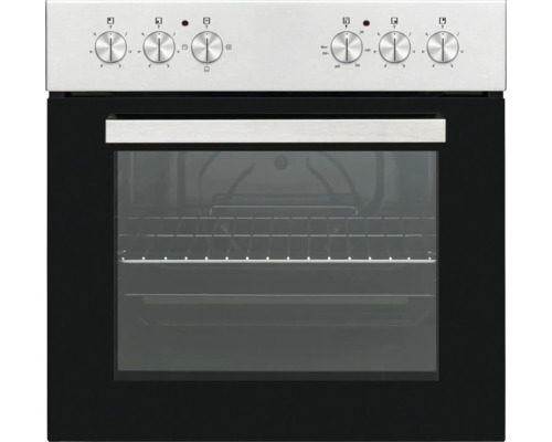 Cuisinière électrique avec boutons de commande et intérieur avec grille