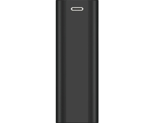 Schwarzer elektronischer Heizkörperregler mit USB-Anschluss