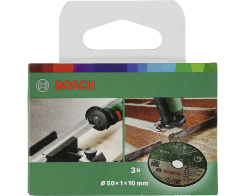 Bosch Trennscheiben Metall, Durchmesser 50 x 1 x 10 Millimeter, Dreierpack