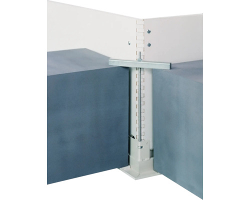 Vue détaillée d''un kit de montage pour l''installation d''un plan de travail