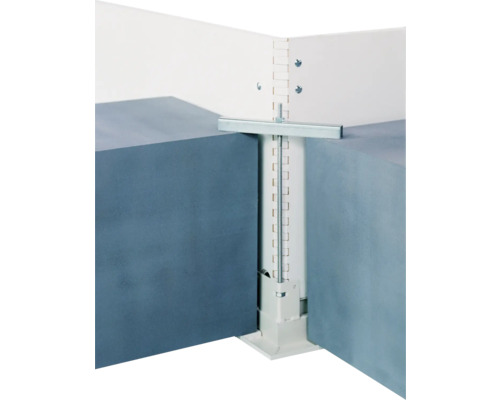 Gros plan d''un système métallique pour fixation murale avec vis