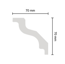 Moulure Sylvia, 1 x 2 m, 70 x 70 mm