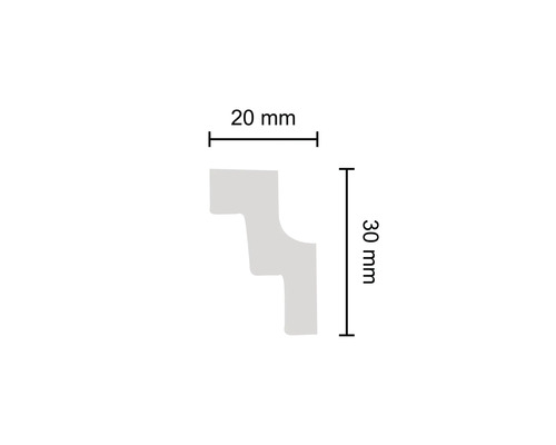 Profilleiste mit Maßen 20 mm und 30 mm
